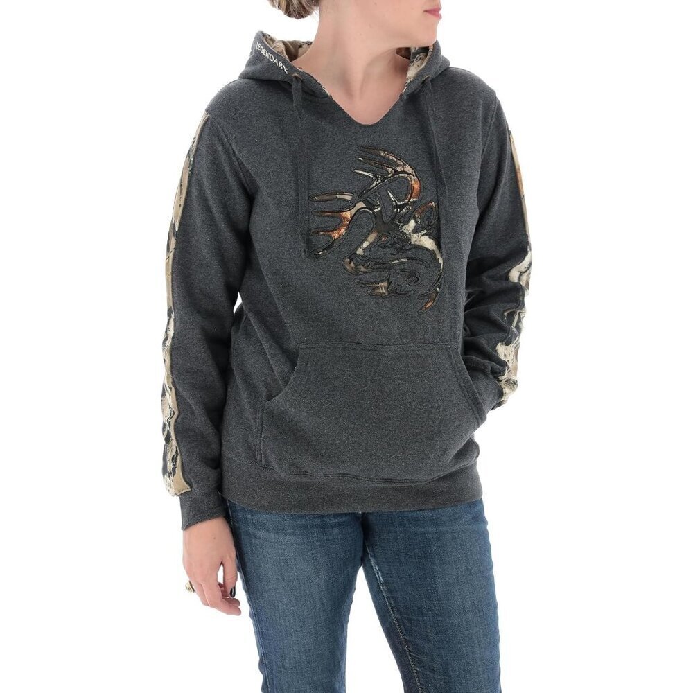 Womens Camo Hoodie Cotton Polyester Large Casual Durable Soft Fleece - Picture 3 of 4